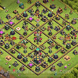 Base plan (layout), Town Hall Level 14 for trophies (defense) (#13)