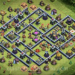 Base plan (layout), Town Hall Level 14 for trophies (defense) (#16)
