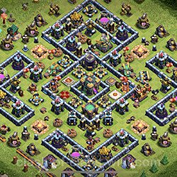 Base plan (layout), Town Hall Level 14 for trophies (defense) (#19)