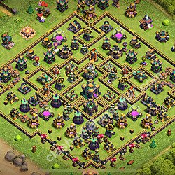 Die Anti 2 Sterne Base RH14 + Link, Anti Air / Electro Dragon 2026 - COC Rathaus 14 Kopieren Base, #3180