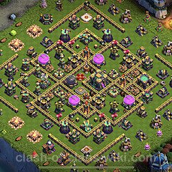Base plan (layout), Town Hall Level 14 for trophies (defense) (#32)
