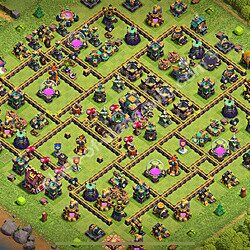 TH14 Anti 2 Stars Base Plan with Link, Anti Air / Electro Dragon, Copy Town Hall 14 Base Design 2026, #3203