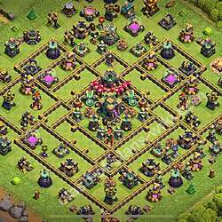 Diseño de aldea Anti 2 Estrellas Ayuntamiento 14 Copiar - COC TH14 Perfecta Distribucion 2026 + Enlace, #3207