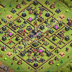 Топ Расстановка базы ТХ 14 2026 Анти 3 Звезды Скопировать, Гибридные, #3227