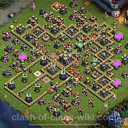 Base plan (layout), Town Hall Level 14 for trophies (defense) (#38)