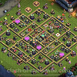 Base plan (layout), Town Hall Level 14 for trophies (defense) (#41)