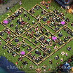 Base plan (layout), Town Hall Level 14 for trophies (defense) (#48)