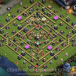 Base plan (layout), Town Hall Level 14 for trophies (defense) (#50)