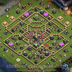 Base plan (layout), Town Hall Level 14 for trophies (defense) (#52)
