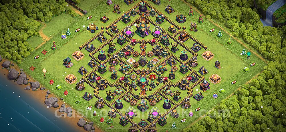 Anti Everything TH14 Base Plan with Link, Hybrid, Copy Town Hall 14 Design 2024, #12