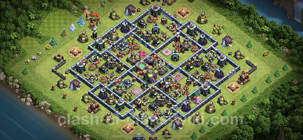 Top TH14 Unbeatable Anti Loot Base Plan with Link, Hybrid, Copy Town Hall 14 Base Design, #2