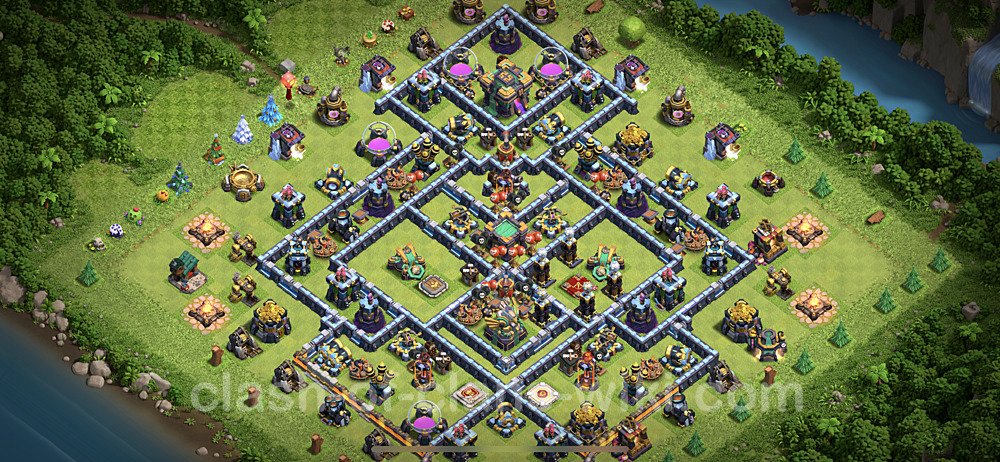 Anti Everything TH14 Base Plan with Link, Copy Town Hall 14 Design, #20