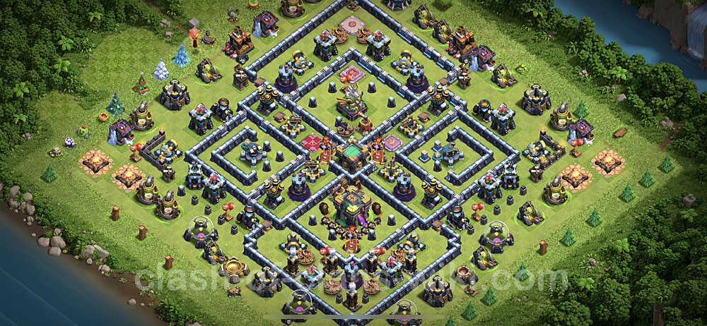 TH14 Anti 3 Stars Base Plan with Link, Legend League, Copy Town Hall 14 Base Design, #3