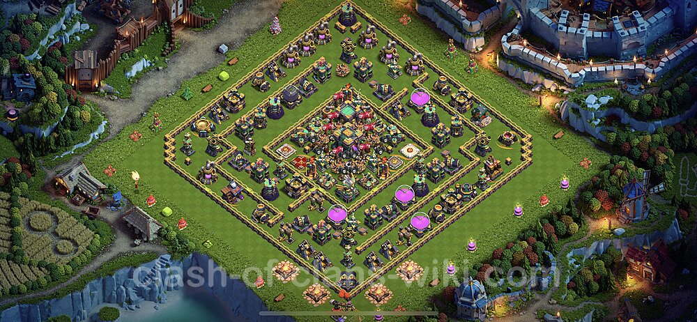 TH14 Anti 2 Stars Base Plan with Link, Legend League, Copy Town Hall 14 Base Design 2023, #40