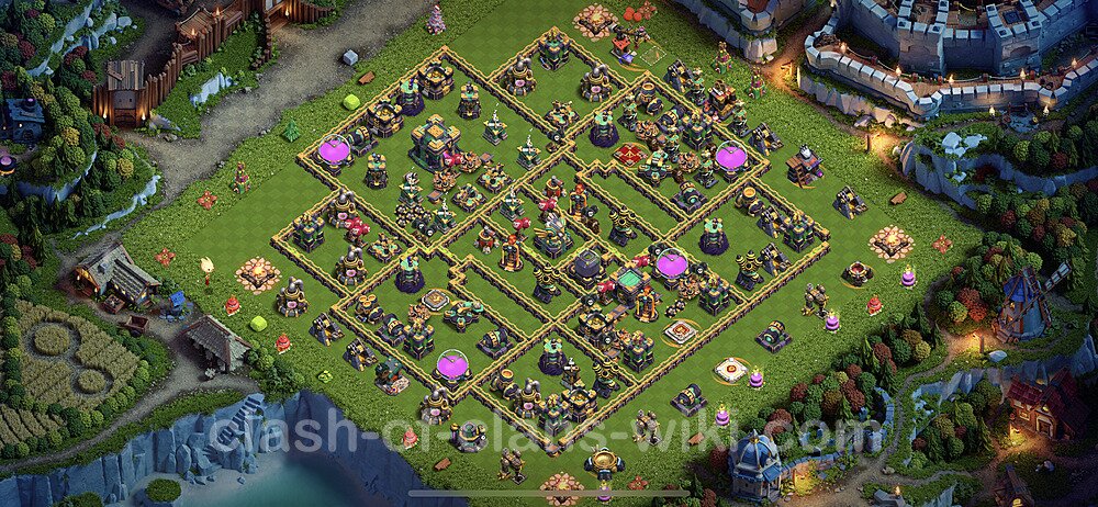 TH14 Anti 3 Stars Base Plan with Link, Anti Everything, Copy Town Hall 14 Base Design 2022, #48