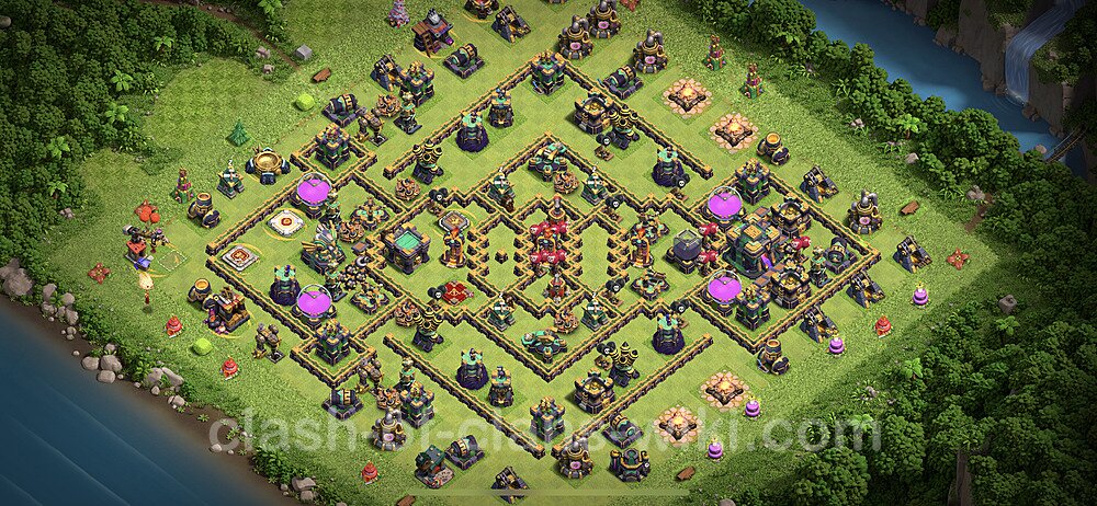 Anti Everything TH14 Base Plan with Link, Hybrid, Copy Town Hall 14 Design 2023, #54