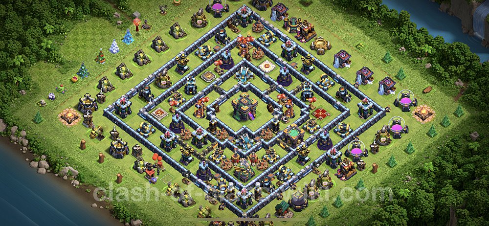 TH14 Anti 3 Stars Base Plan with Link, Legend League, Copy Town Hall 14 Base Design, #8