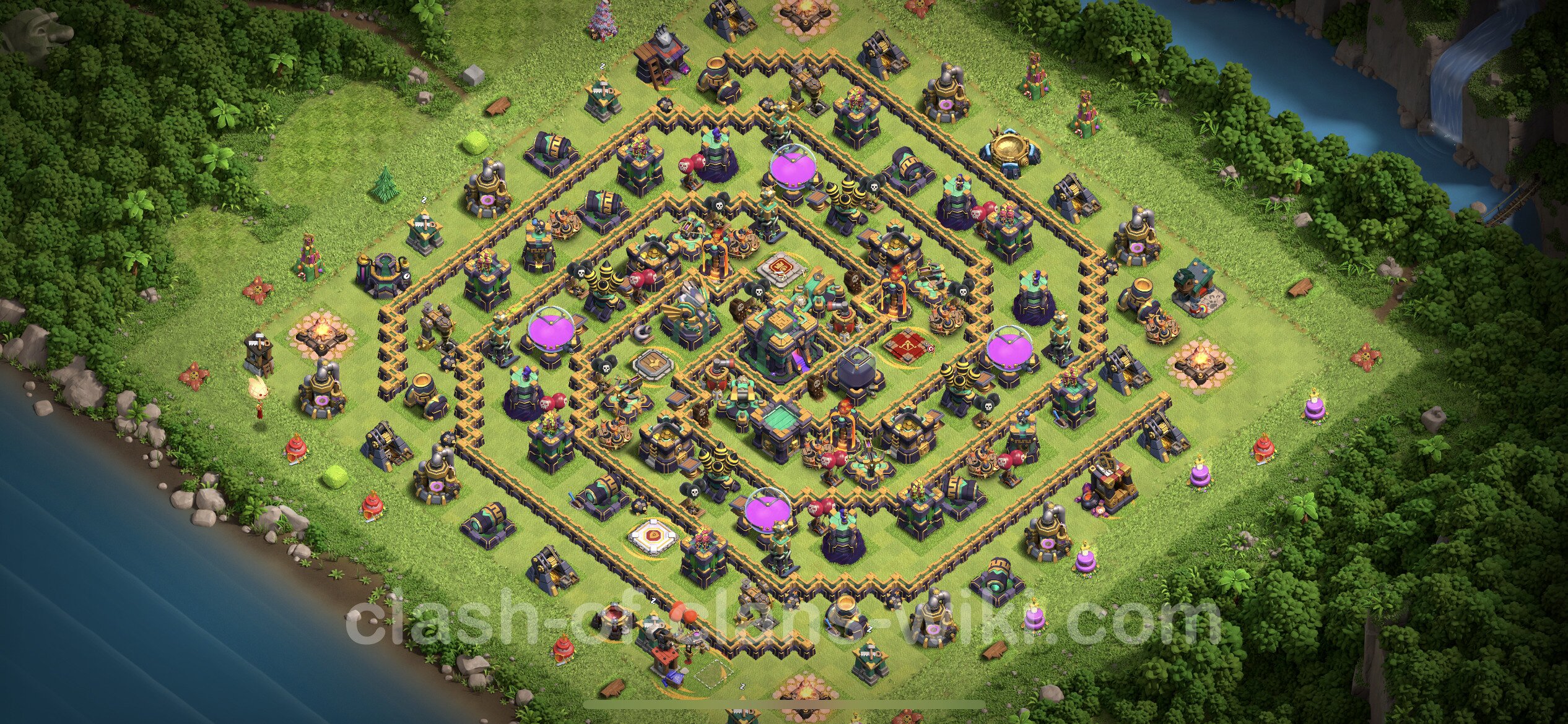 Тх 5 расстановка clash of clans для защиты ресурсов