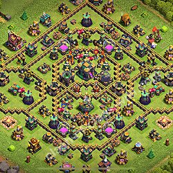 Municipio livello 14 Base + Link, Anti tutto - Miglior Disposizione villaggio per Farming COC 2026 TH14, #3202