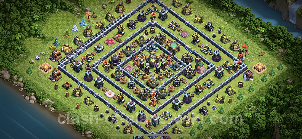 Base plan TH14 (design / layout) with Link, Hybrid, Anti 3 Stars for Farming, #1