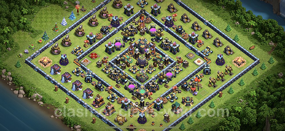 Base plan TH14 (design / layout) with Link, Hybrid, Legend League for Farming, #13