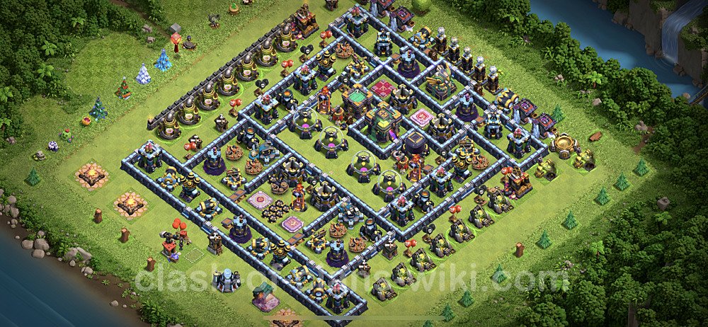 Base plan TH14 (design / layout) with Link, Hybrid, Anti Everything for Farming, #4
