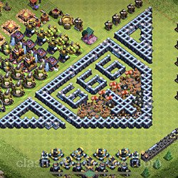 Base plan (layout), Town Hall Level 14 Troll / Funny (#7)