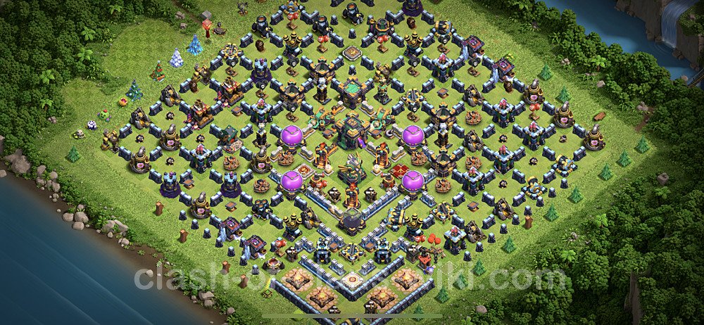TH14 Troll Base Plan with Link, Copy Town Hall 14 Funny Art Layout, #8