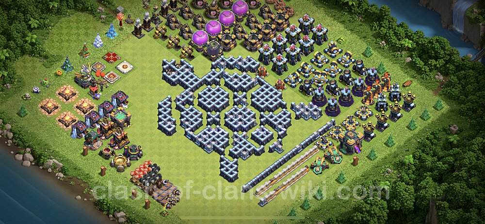 TH14 Troll Base Plan with Link, Copy Town Hall 14 Funny Art Layout, #9