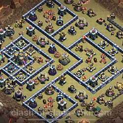 Diseño de aldea para Ayuntamiento nivel 14 para guerra (#10)