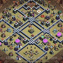Base plan (layout), Town Hall Level 14 for clan wars (#14)