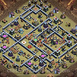 Base plan (layout), Town Hall Level 14 for clan wars (#23)