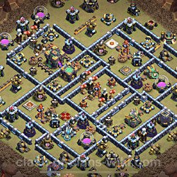 Base plan (layout), Town Hall Level 14 for clan wars (#30)