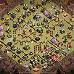 TH14 War Base Plan with Link, Anti 3 Stars, Copy Town Hall 14 CWL Design 2026, #3183