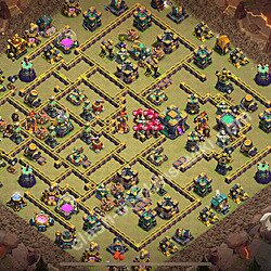 Diseño de aldea para Guerra Ayuntamiento 14 Copiar, Liga de Leyenda - COC TH14 Perfecta Distribucion 2026 + Enlace, #3184