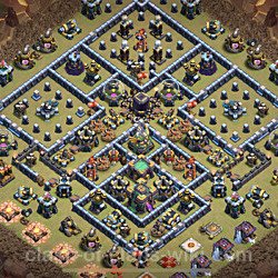 Base plan (layout), Town Hall Level 14 for clan wars (#7)