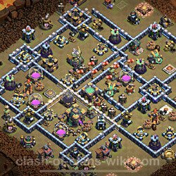Base plan (layout), Town Hall Level 14 for clan wars (#89)