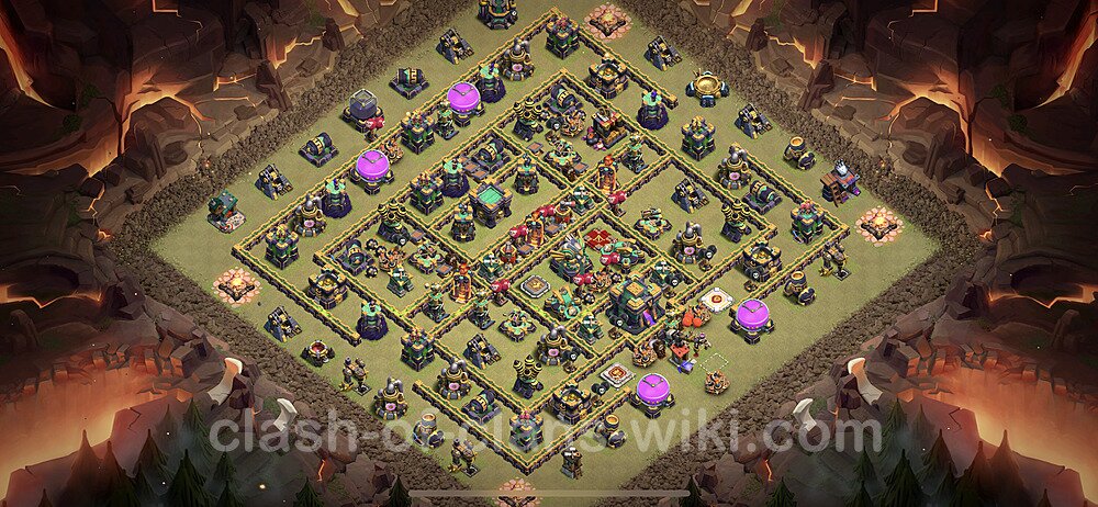 TH14 Max Levels War Base Plan with Link, Copy Town Hall 14 CWL Design 2023, #114