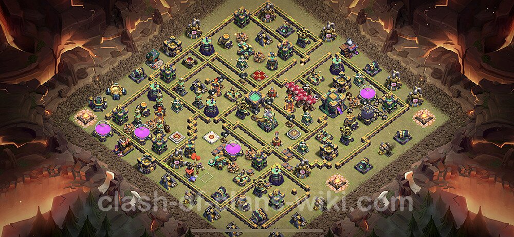 Die Clan War Base RH14 + Link 2023 - COC Rathaus Level 14 Kriegsbase (CK / CW), #165
