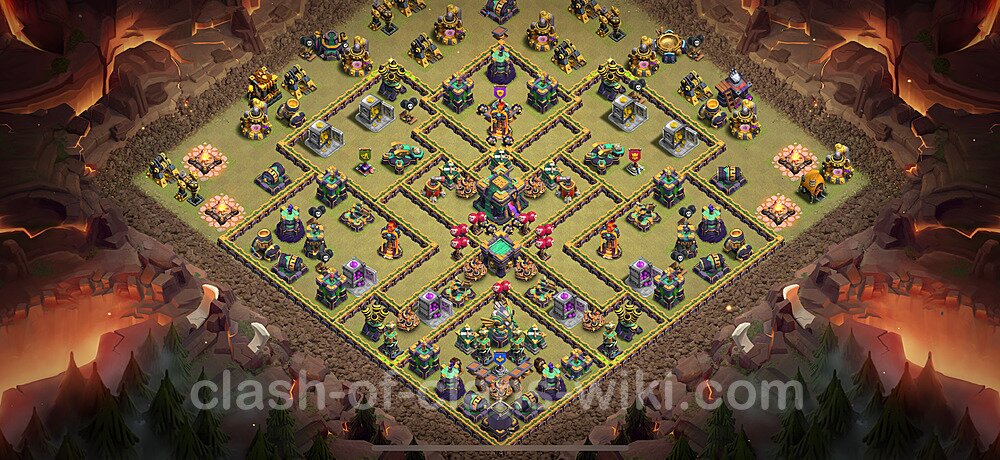 TH14 Max Levels War Base Plan with Link, Anti Everything, Copy Town Hall 14 CWL Design 2025, #2708