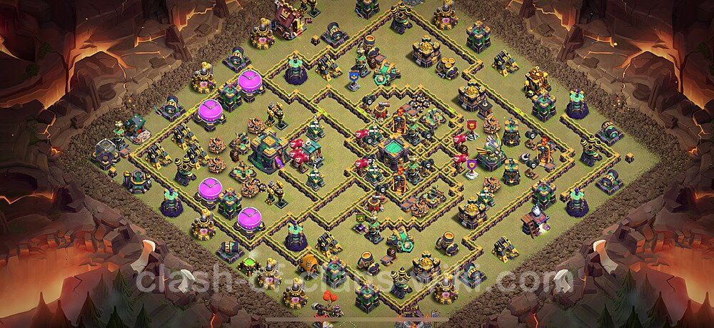 TH14 War Base Plan with Link, Anti Everything, Copy Town Hall 14 CWL Design 2025, #2803