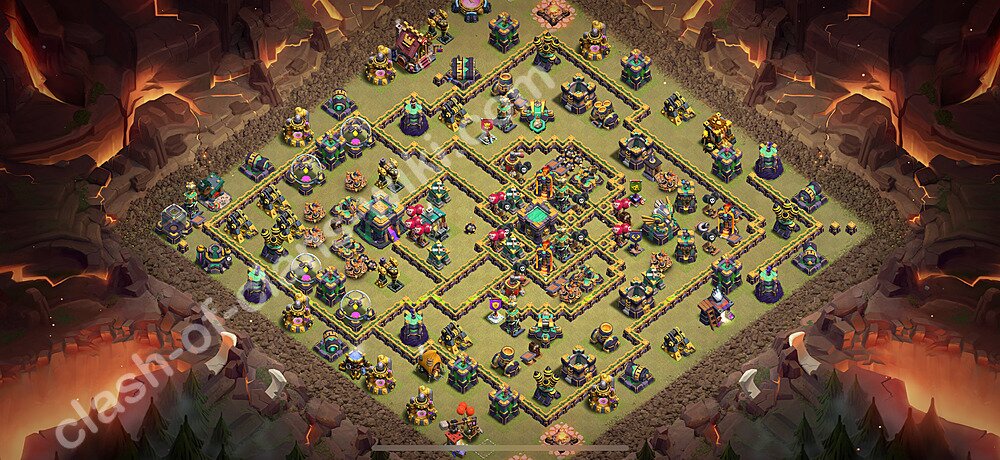 TH14 War Base Plan with Link, Anti Everything, Copy Town Hall 14 CWL Design 2025, #2803