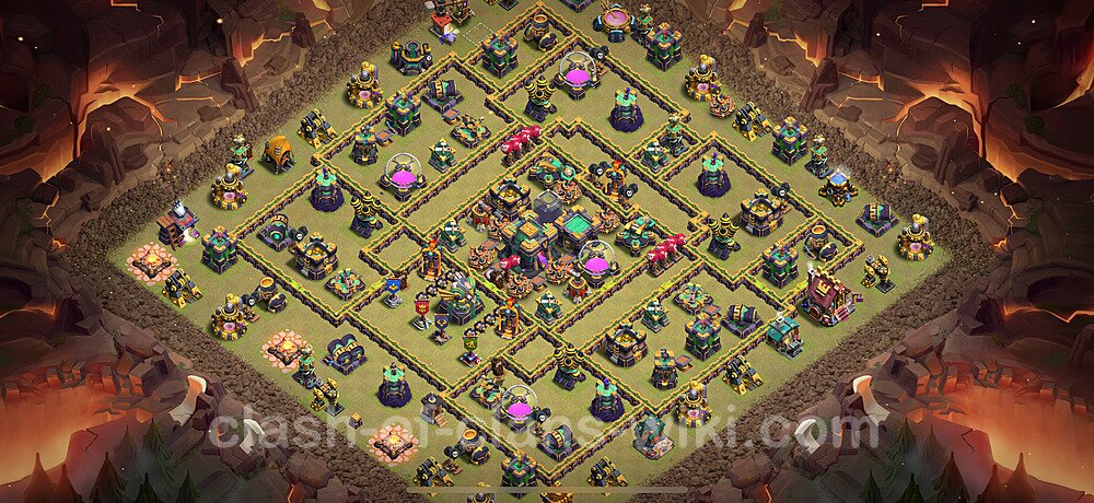 TH14 Anti 3 Stars War Base Plan with Link, Anti Everything, Copy Town Hall 14 CWL Design 2025, #2865
