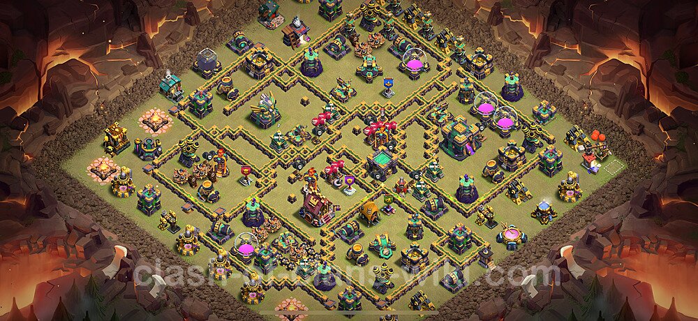 TH14 Max Levels War Base Plan with Link, Anti Everything, Copy Town Hall 14 CWL Design 2025, #2866