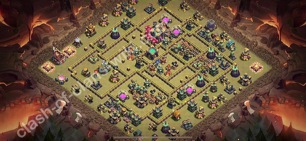 トロフィーコレクションの基本計画タウンホールレベル14, 異形3159