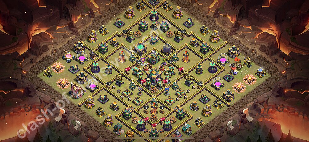 TH14 Max Levels War Base Plan with Link, Anti Everything, Copy Town Hall 14 CWL Design 2026, #3199