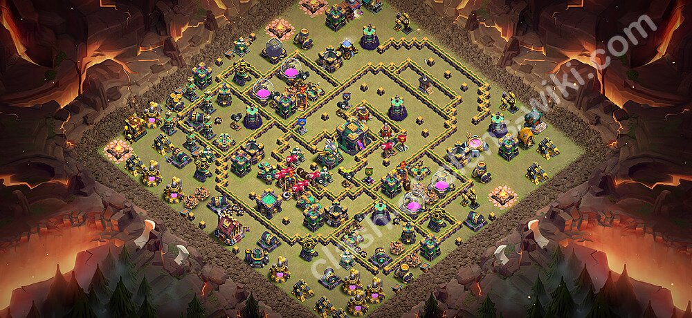 TH14 Max Levels War Base Plan with Link, Anti Everything, Copy Town Hall 14 CWL Design 2026, #3449
