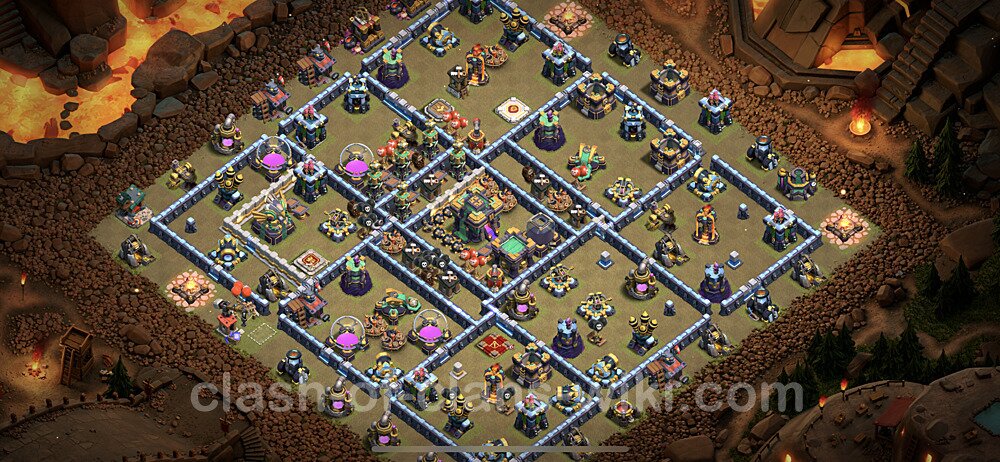 Die Clan War Base RH14 + Link, Hybrid - COC Rathaus Level 14 Kriegsbase (CK / CW), #99