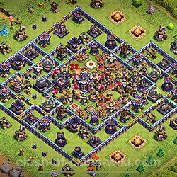 TH15 Anti 2 Stars Base Plan with Link, Copy Town Hall 15 Base Design 2023, #1390
