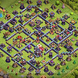 TH15 Anti 3 Stars Base Plan with Link, Copy Town Hall 15 Base Design 2023, #1392